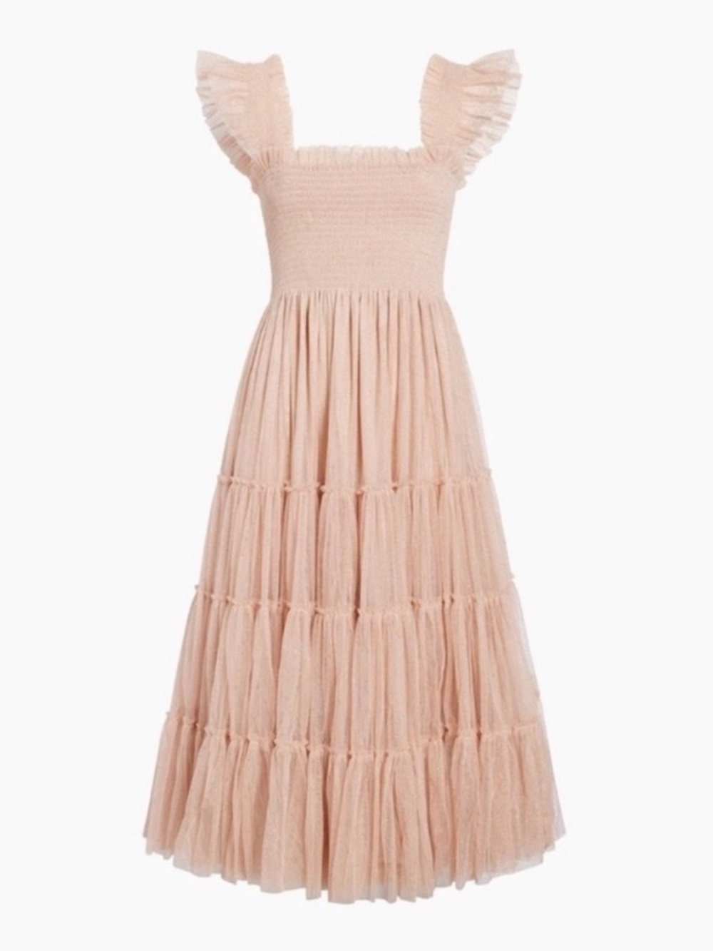 NWT Hill House Collector’s Edition Ellie Nap Midi Maxi Dress Blush Glitter Tulle - Picture 16 of 16
